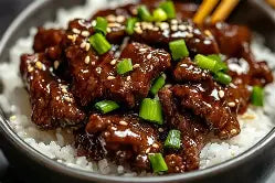Teriyaki Beef Strips + Rice