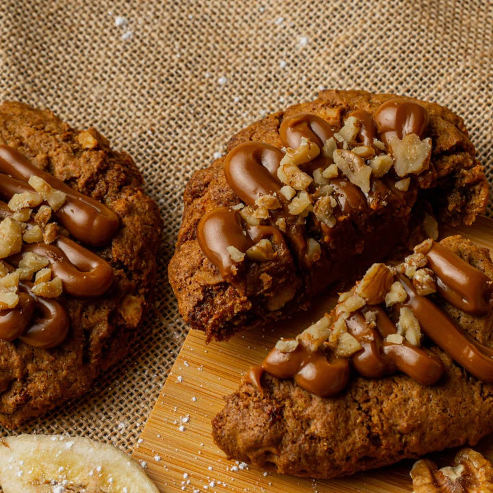 BANANA BREAD, DULCE DE LECHE & WALNUT COOKIE