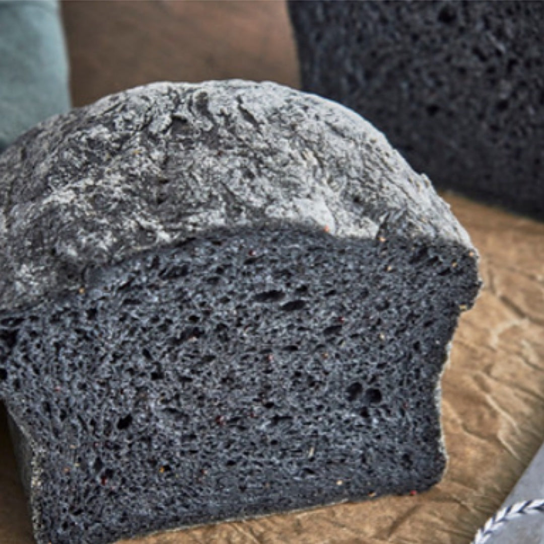 Charcoal bread Sliced