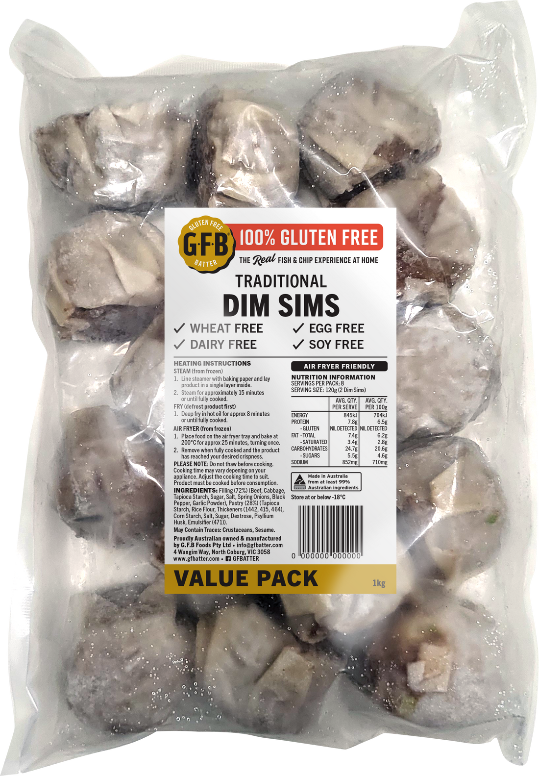 Value Pack Dim Sims (approx 16) GF-DF-EGG FREE-SOY FREE