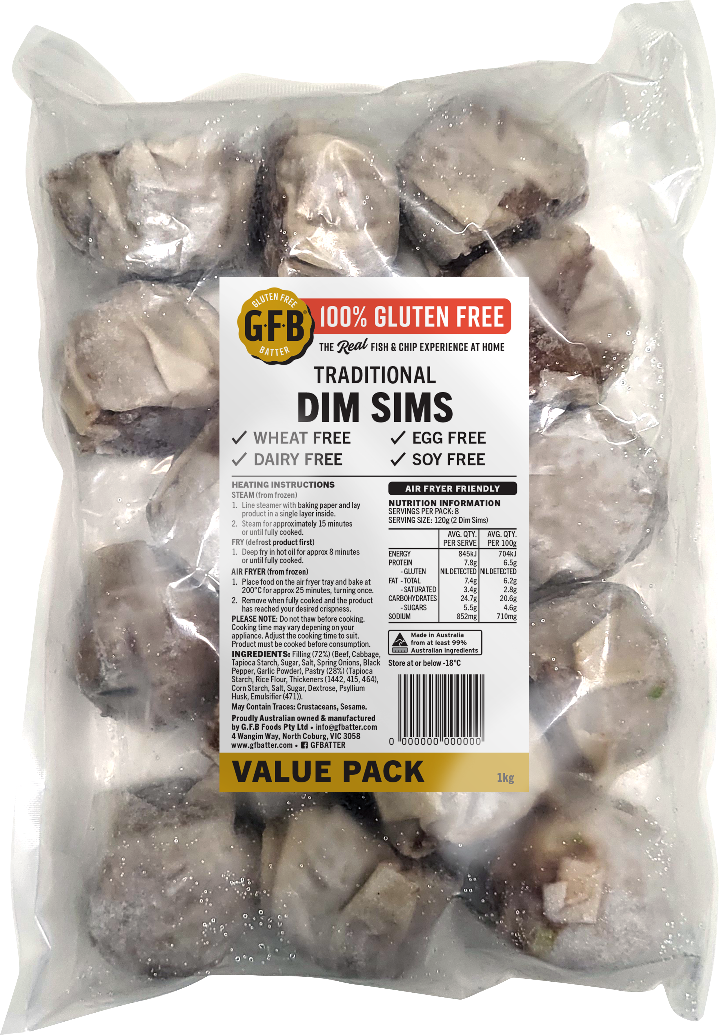 Value Pack Dim Sims (approx 16) GF-DF-EGG FREE-SOY FREE