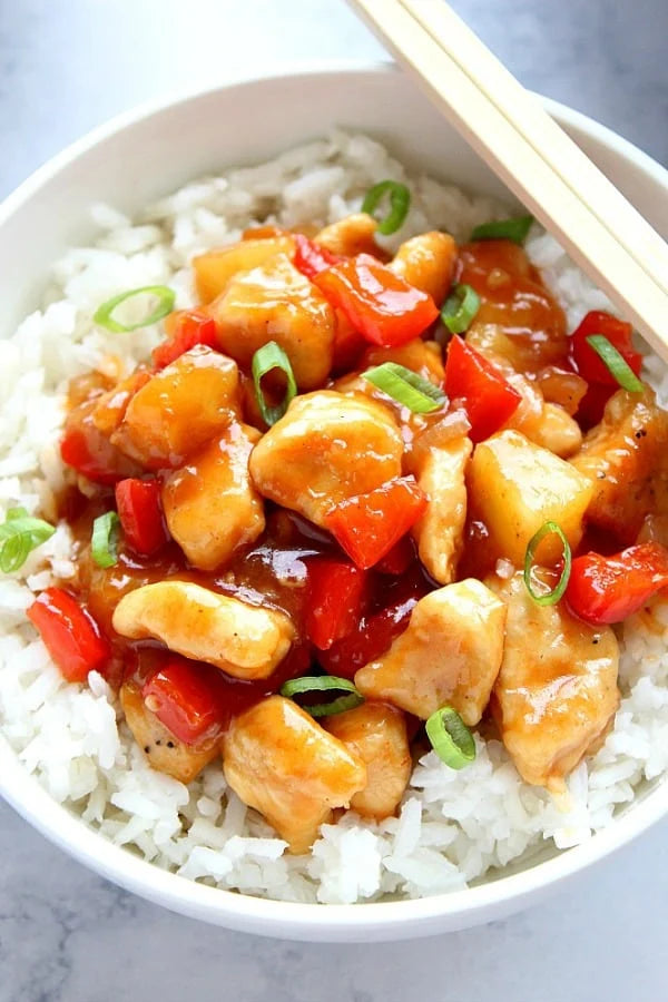 Sweet n Sour Chicken Strips &amp; Rice Ready Meal