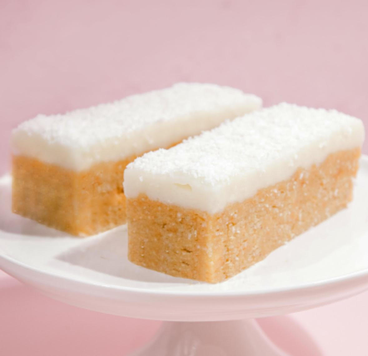 Lemon Coconut Slice - Vegan