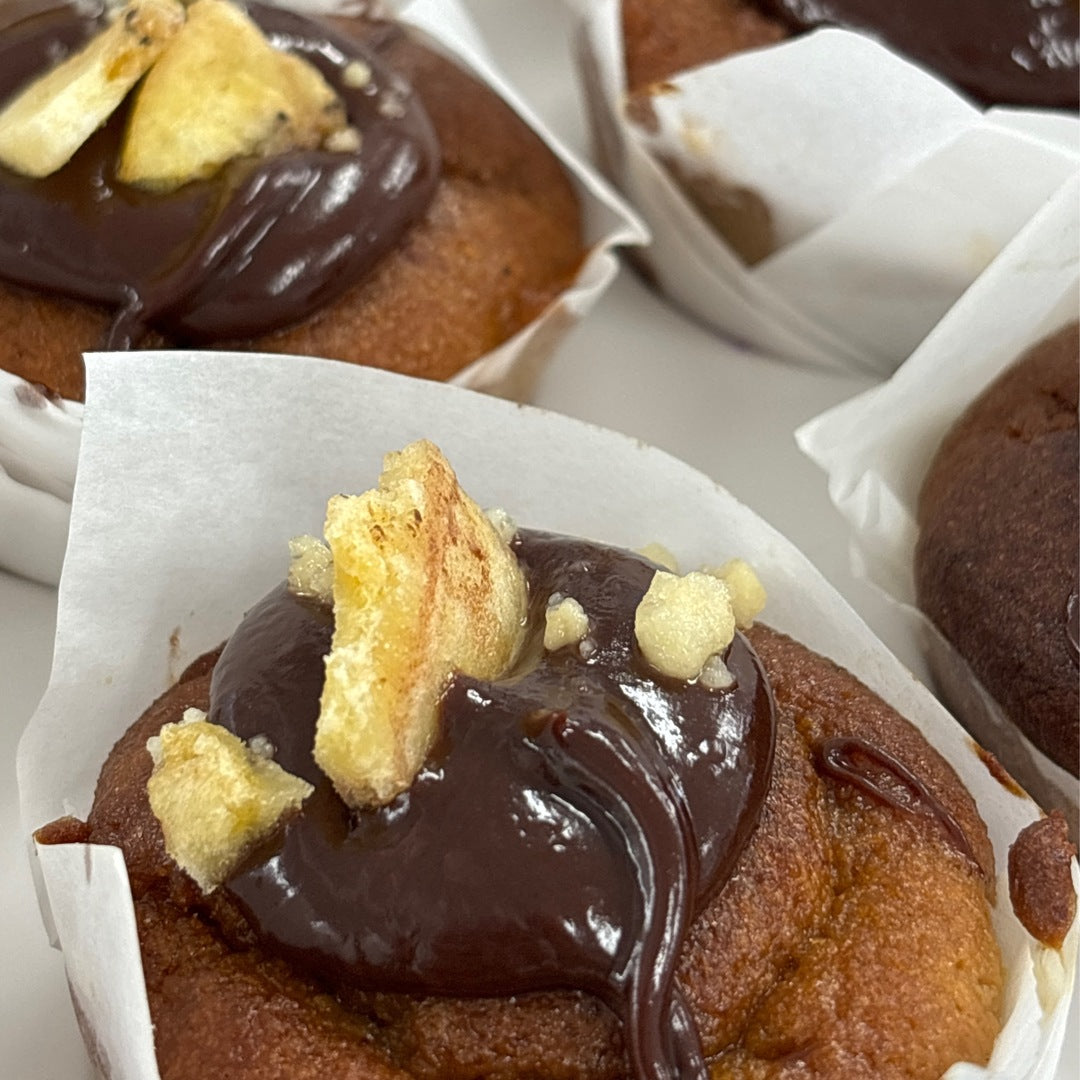 Mini Banana Hazelnut &amp; Nutella Muffin